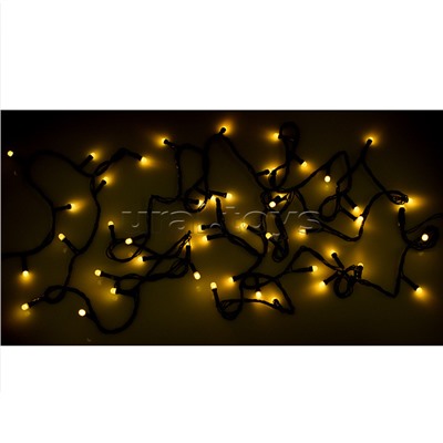 Электрогирлянда светодиодная в катушке 5м., 50 ламп, теплый