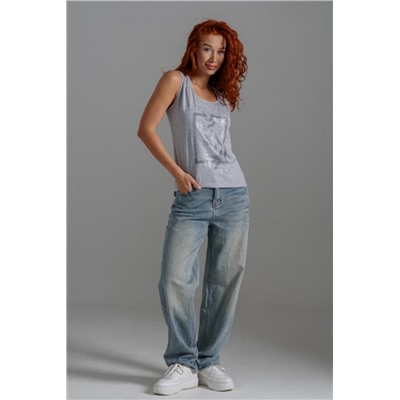 Футболка женская 8419 (Серый (меланж))