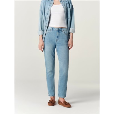 CONTE Голубые джинсы slim с эффектом потёртостей CON-940