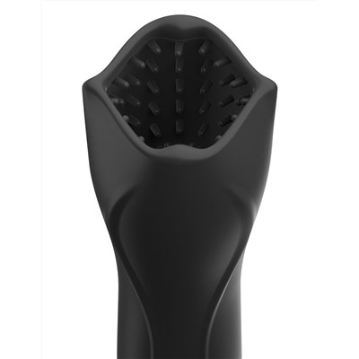 Черный вибромастурбатор-ротатор Vibrating Roto-Teazer