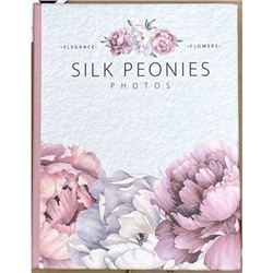 Фотоальбом 10х15 на 100 фотографий пластик. листы "silk peonies" Пионы на шелке FA 100.016
