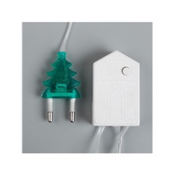 Гирлянда «Нить» 10 м с насадками «Игла», IP20, прозрачная нить, 100 LED, свечение мульти, 8 режимов, 220 В