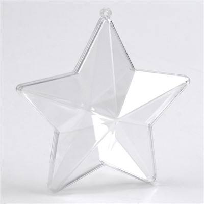 Ёлочный шар заготовка, раздельные части «Звездочка», размер собранной 10 см