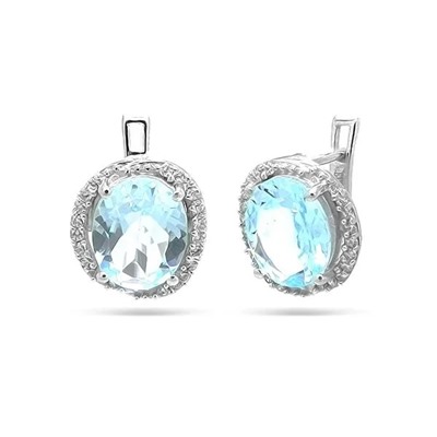 Серьги из серебра топаз, Оазис