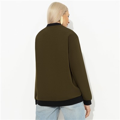 Бомбер с накладными карманами, Бунтарка (green)