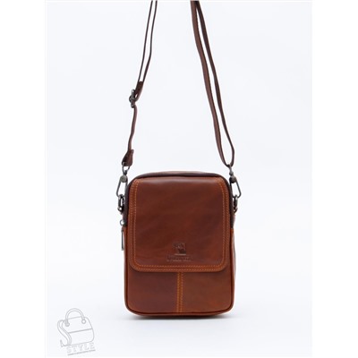 Сумка мужская кожаная 8613S brown Fuzhiniao