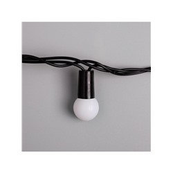 Гирлянда «Нить» 20 м с насадками «Шарики 1.5 см», IP44, тёмная нить, 200 LED, свечение белое, 8 режимов, 220 В