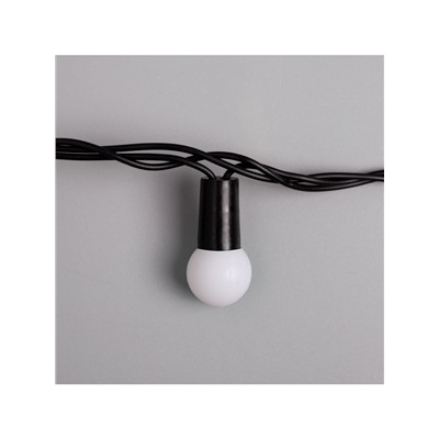Гирлянда «Нить» 20 м с насадками «Шарики 1.5 см», IP44, тёмная нить, 200 LED, свечение белое, 8 режимов, 220 В