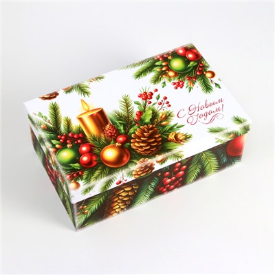 Набор подарочных новогодних коробок 10 в 1 «Ёлочные игрушки», 32.5×20×12.5 - 12×7×4 см