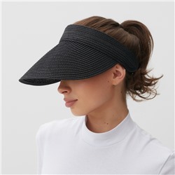 Козырёк женский MINAKU, чёрный, размер 58, целлюлоза