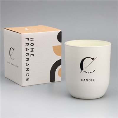 Свеча ароматическая Home Fragrance, ирис и сладости, белая, 7×8 см