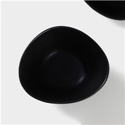 Салатник Magistro Carbon, 300 мл, 12×10.5 см, фарфор, чёрный