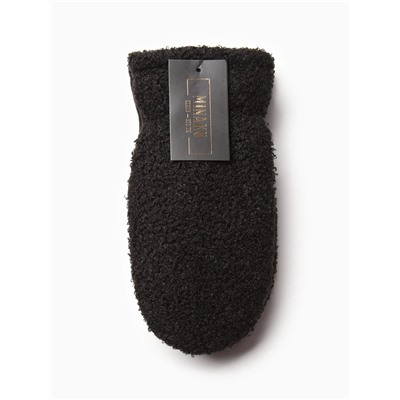 Варежки меховые женские MINAKU 25 см чёрные