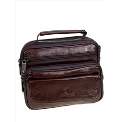Сумка мужская из натуральной кожи, цвет коричневый