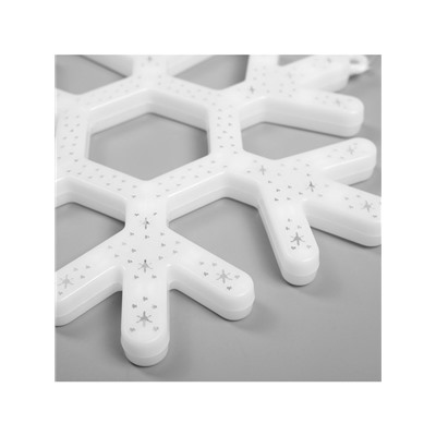 Светодиодная фигура «Снежинка» 30 см, пластик, 220 В, свечение мульти (RG/RB)