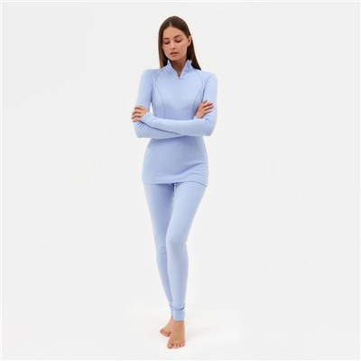 Термобельё женское (лонгслив, лосины) MINAKU, голубое, размер 54
