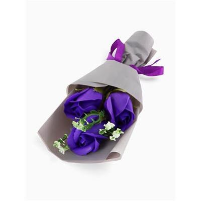 Букет мыльных роз, фиолетовые