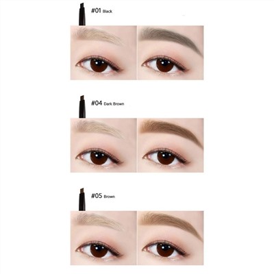 L‘OCEAN Автоматический карандаш для бровей / Auto Eye Brow Pencil Professional, 04 Dark Brown 21402