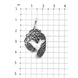 Подвеска из серебра с чернением 925 пробы п024ч