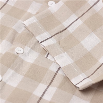 Рубашка для мальчика KAFTAN «Клетка», размер 34 (122-128 см)