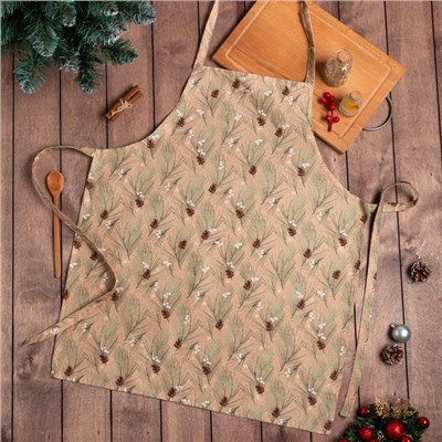Фартук новогодний «Этель» «Spruce branches» 60×70 см, 100% хлопок, саржа 190 г/м²