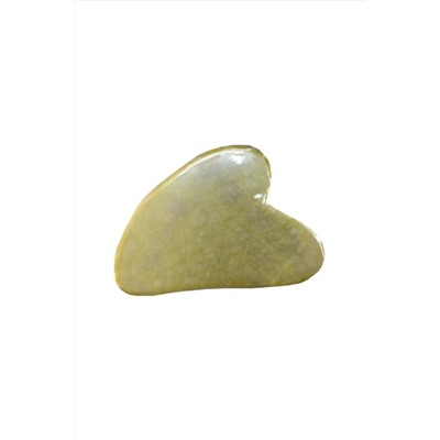 Nail Art Скребок Гуаша нефритовый сердце, 8 см, тёмно-зелёный KRISTALLER, 1108360