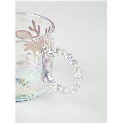 Кружка новогодняя стеклянная «Олененок», 300 мл, голография