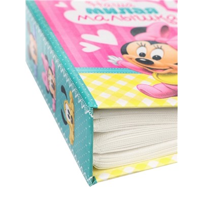 Фотоальбом на 100 фото в твёрдой обложке «Наша малышка», Минни Маус