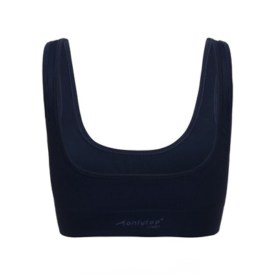 Топ спортивный в рубчик женский ONLYTOP, размер S, синий