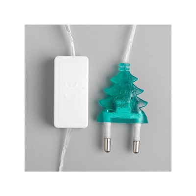 Гирлянда «Нить» 5 м с насадками «Колокольчики», IP20, прозрачная нить, 20 LED, свечение мульти (RG/RB), мигание, 220 В