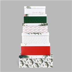 Набор подарочных коробок 6 в 1 «С новым годом», 20×12.5×7.5 – 32.5×20×12.5 см