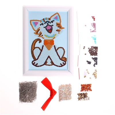 Мозаика из пайеток «Котёнок»