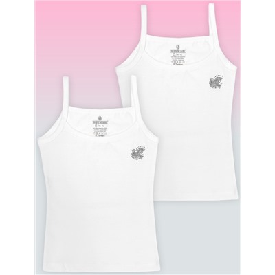 4108-01 Майка для девочек белая (BAYKAR)