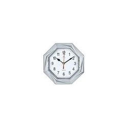 Часы настенные 180x180x40мм, пластик, восьмиуг
