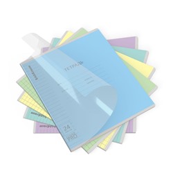 Тетрадь  24л линия с пластиковой обложкой 56375 Классика CoverPrо Pastel ассорти ErichKrause