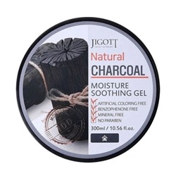 Jigott Увлажняющий универсальный гель с древесным углем / Natural Charcoal Moisture Soothing Gel, 300 мл 15616