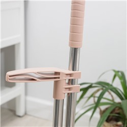 Щётка для пола Доляна: щётка 23×88 см, совок 26×26×73 см, бежевая