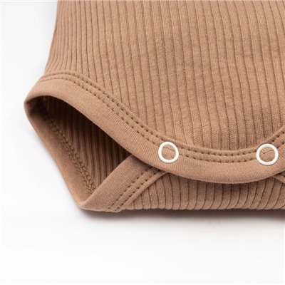 Боди с длинным рукавом «Крошка Я» BASIC LINE, рост 68-74 см, коричневое