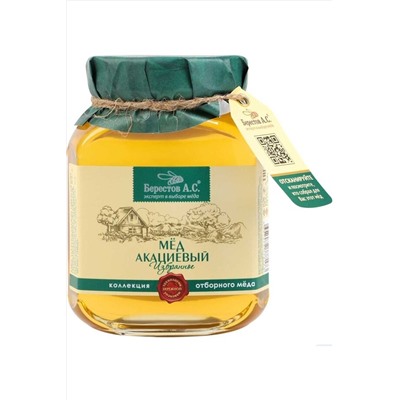 Мёд "Берестов А.С." Акация ст.банка 500г ЭКОПРОДУКТЫ, 1183930