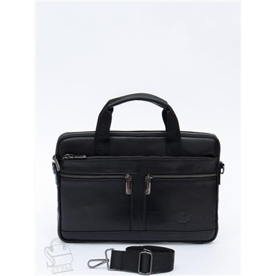 Портфель мужской кожаный 33773Z black Zinimsk в Новосибирске