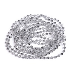 Бусы новогодние серебро (2,7м)