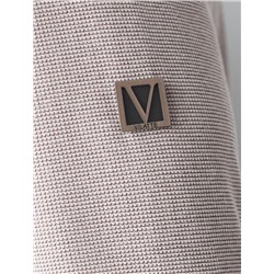 Лонгслив из фактурного трикотажа с плетеным воротником поло с застежкой на пуговицы