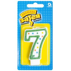 Свеча-цифра  для торта "7"  7,6см 1502-0149 Веселая Затея