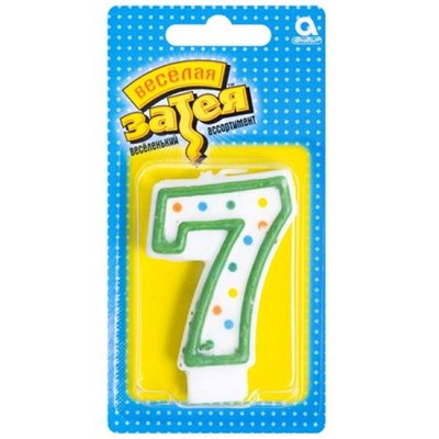 Свеча-цифра  для торта "7"  7,6см 1502-0149 Веселая Затея