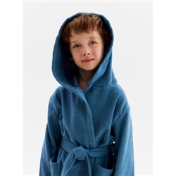 Халат детский «Экономь и Я», размер 34, хлопок 100%, морская волна