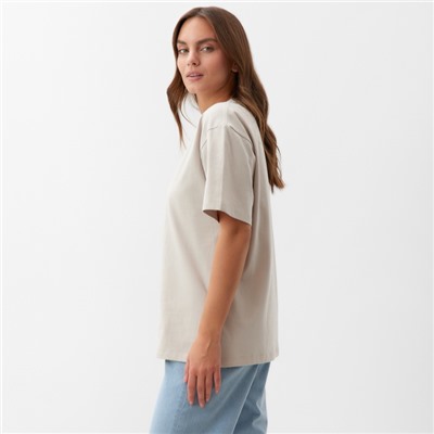 Футболка женская KAFTAN: Basic line, бежевая, размер 40-42