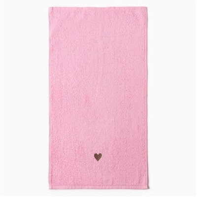 Полотенца махровые «Этель» LOVE, 3 шт., 30×60 см, хлопок 100%, розовые
