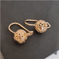Серьги коллекция "Дубай" шарики покрытие позолота, 0210, арт.947.758