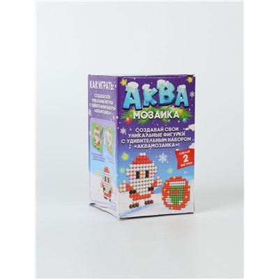 УЦЕНКА Аквамозаика «Снежная баночка», дедушка мороз, более 200 шариков