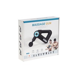 Массажёр для тела LEM-11, перкуссионный, 9 насадок, 9 режимов, чёрный